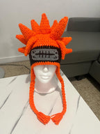 Naruto Pain inspired crochet beanie