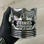 Piston Skull Face Sculpture