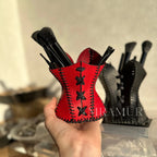 Retro Corset Leather Makeup Holder