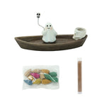 Rotating Ghost Skeleton Boat Aromatherapy Stand