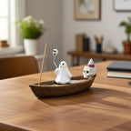Rotating Ghost Skeleton Boat Aromatherapy Stand