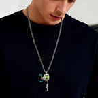 Rotating Mini Fishing Reel Necklace