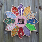 Sew Many Fabrics Wall Clock