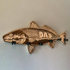 Solid wood Redfish fishing rod holder