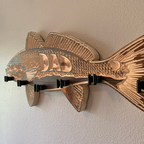Solid wood Redfish fishing rod holder