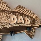 Solid wood Redfish fishing rod holder