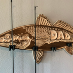 Solid wood Redfish fishing rod holder
