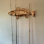 Solid wood Redfish fishing rod holder