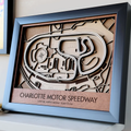 Speedway 3D Wood Track Map Wall