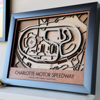 Speedway 3D Wood Track Map Wall