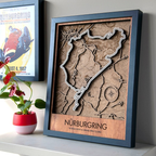 Speedway 3D Wood Track Map Wall