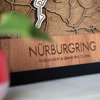 Speedway 3D Wood Track Map Wall