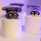 Toilet Paper Bandits! Spare toilet paper holder