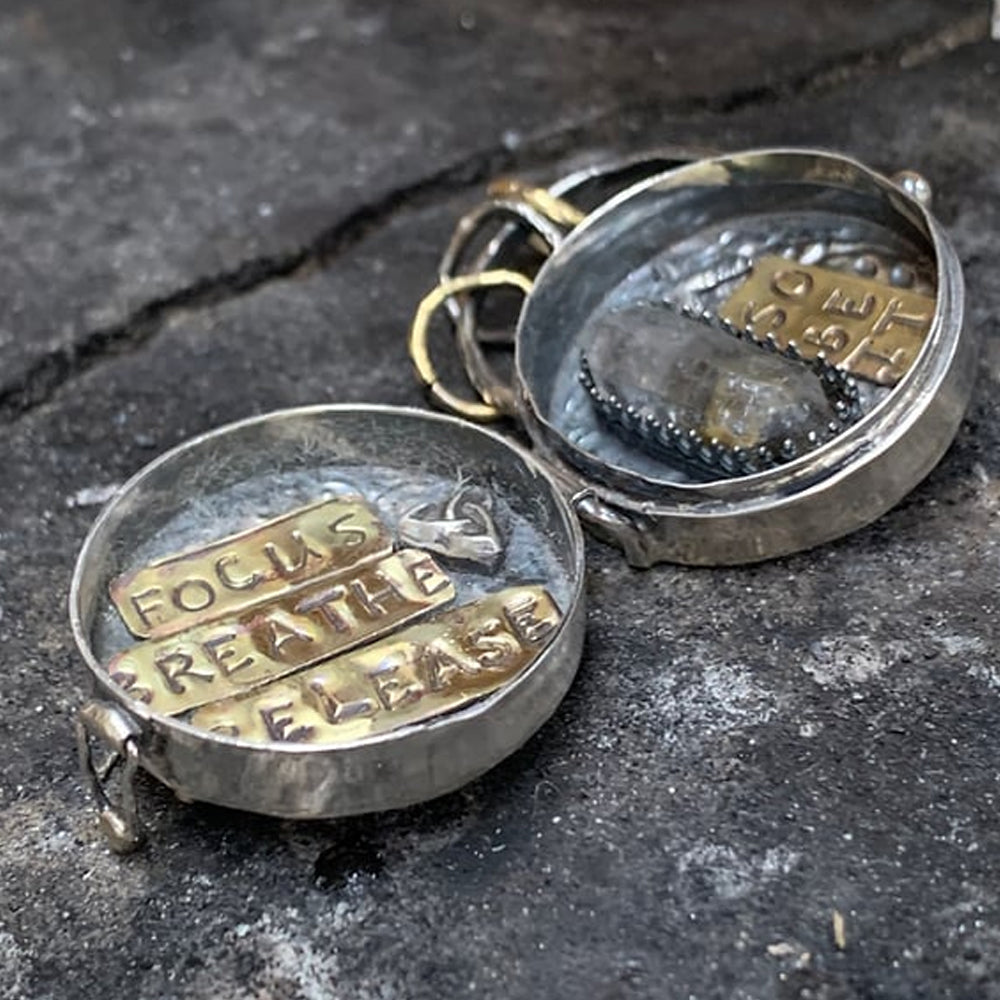 Triple Moon Silver Locket With Tree Life