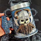 Viking Pirate Bull Helm Warrior Mug, 18oz