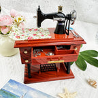 Vintage Sewing Machine Music Box