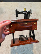 Vintage Sewing Machine Music Box