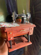 Vintage Sewing Machine Music Box