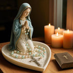 Virgin Mary Resin Rosary Holder