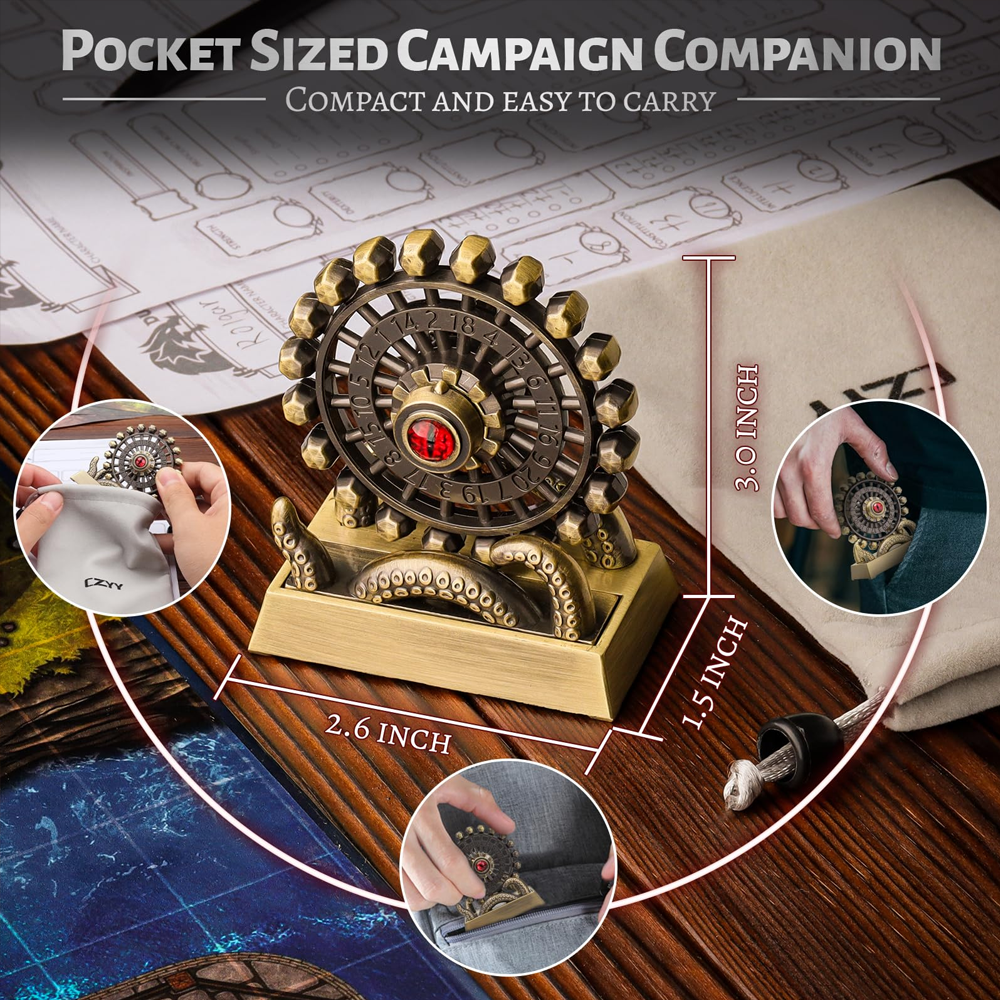 Wheel D20 Metal Spinning Dice
