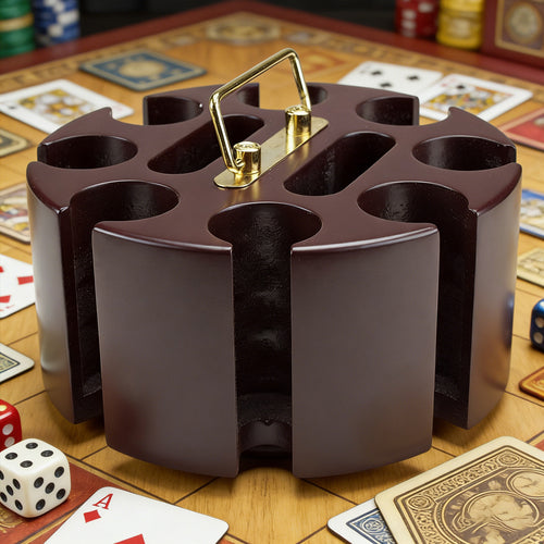 200 Piece Wooden Poker Chip Carousel