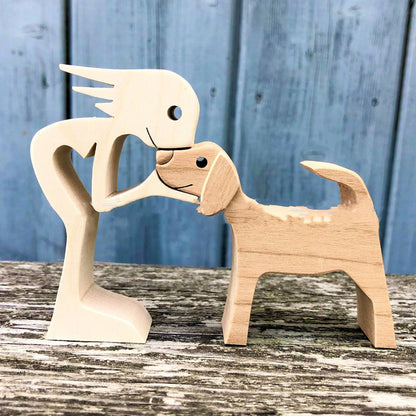 Wooden puppies nordic decoration