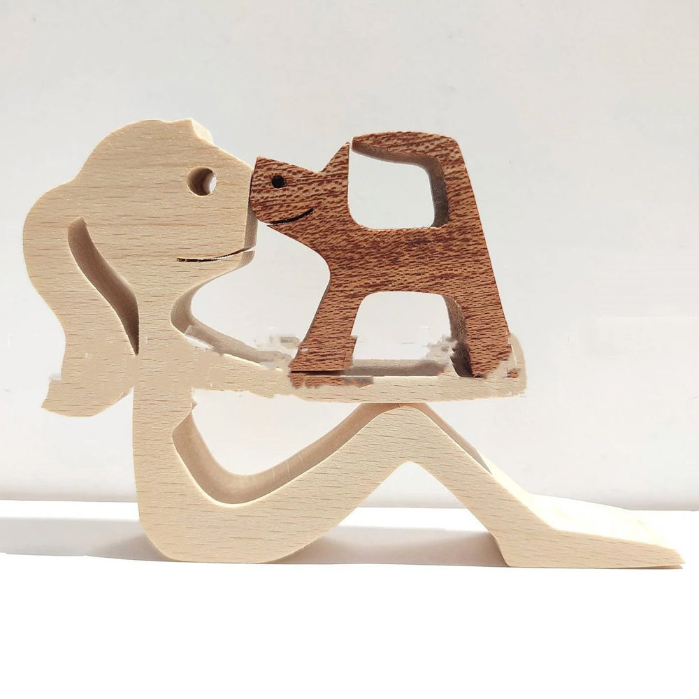 Wooden puppies nordic decoration