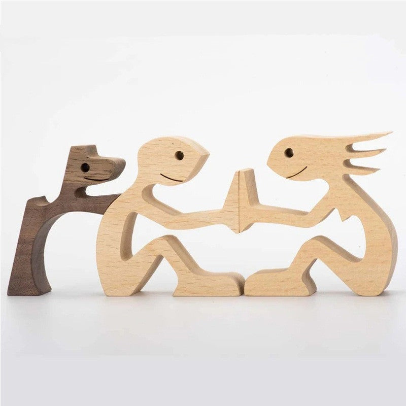 Wooden puppies nordic decoration