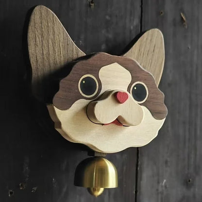 Wooden Shiba Inu Wind Chime Doorbell