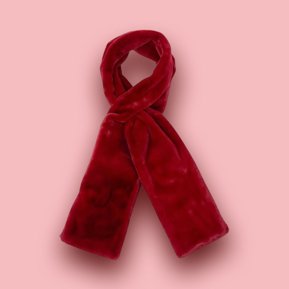 Faux Fur Scarf With Hidden Zipper Pocket