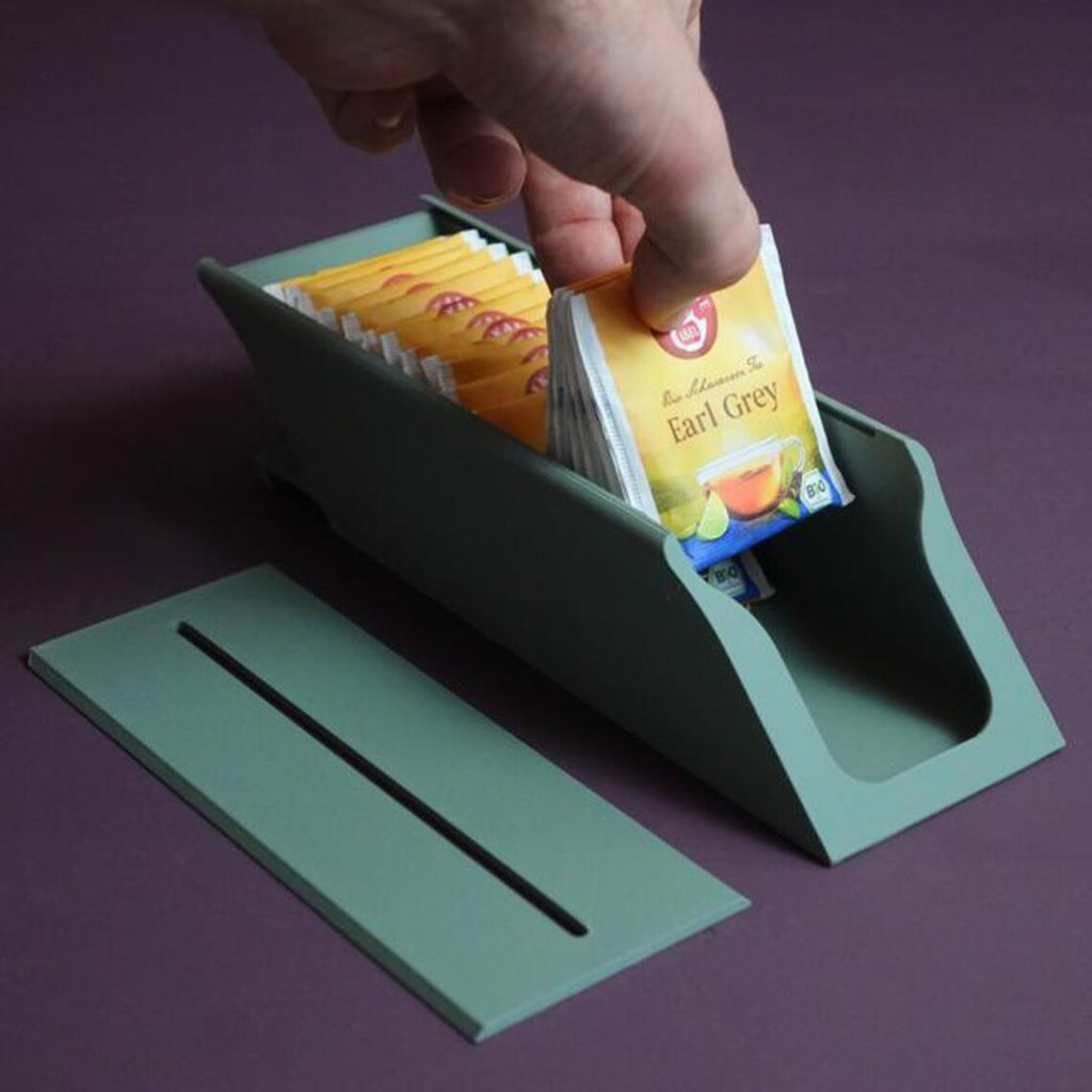 Tea Bag Dispenser | Tea Holder with See-Through Window, 20-25 Bags