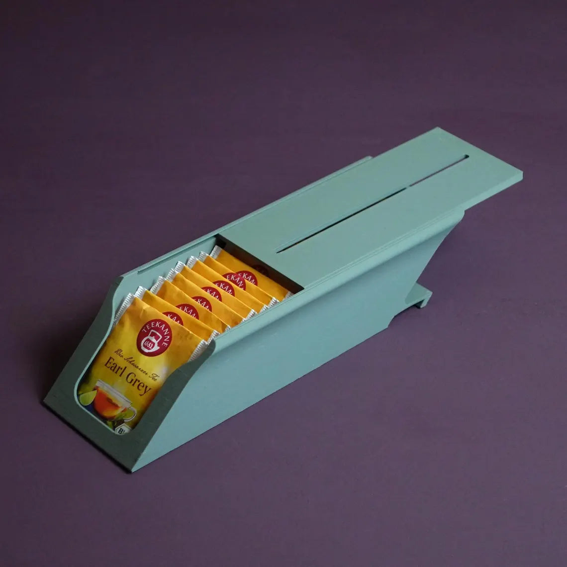 Tea Bag Dispenser | Tea Holder with See-Through Window, 20-25 Bags