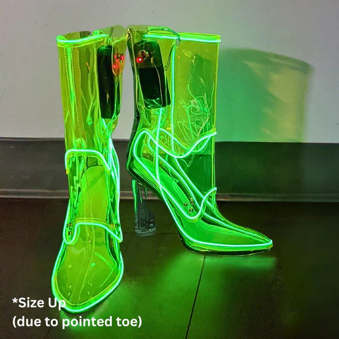 Out past midnight neon boots