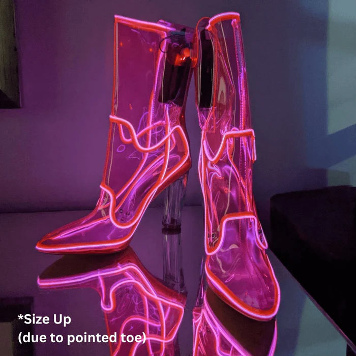 Out past midnight neon boots