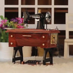 Vintage Sewing Machine Music Box
