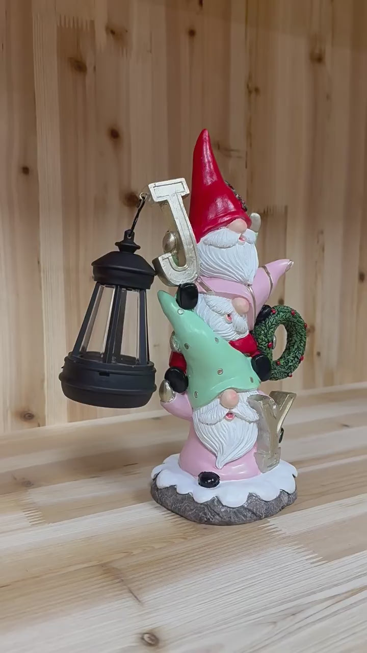 Christmas Gnome Joy Garden Light