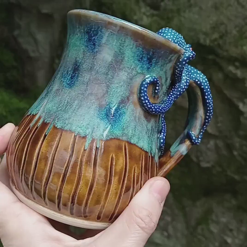 Octopus with White Dots / Cute Octopus Mug
