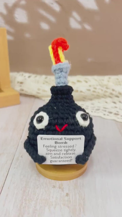 Crochet Bomb Stuffed Toy,Emotional Support Bomb